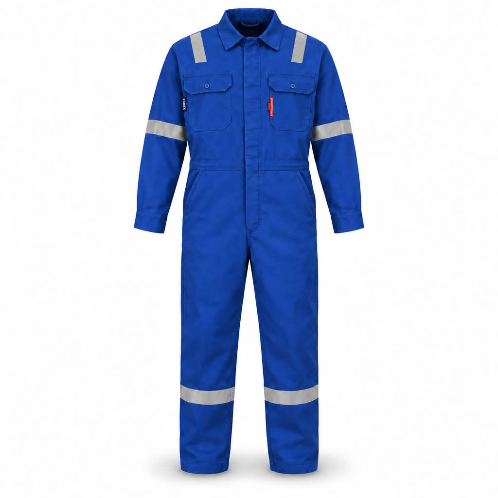 PROTEX Nomex FR coverall in Royal Blue with reflective tape