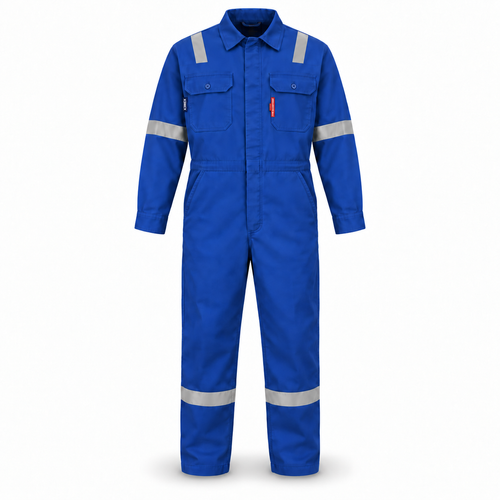 PROTEX Nomex FR coverall in Royal Blue with reflective tape